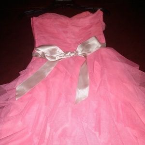 Pink ruffle dress